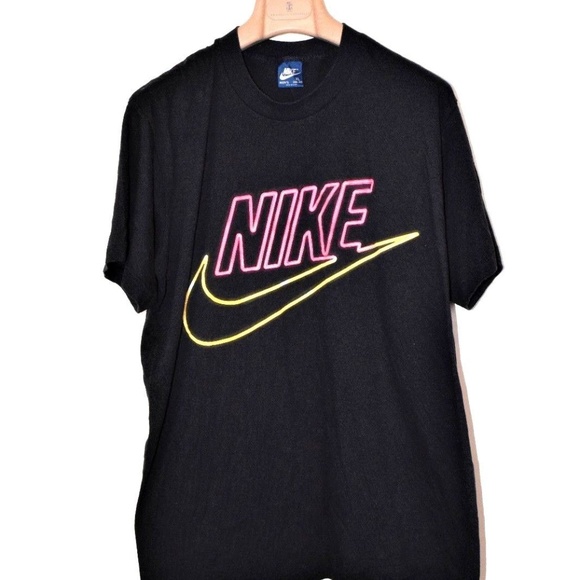 black neon nike shirt